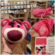 香港迪士尼樂園限定 熊抱哥 玩偶造型斗篷毛毯